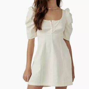 Free People Cream Mini Dress